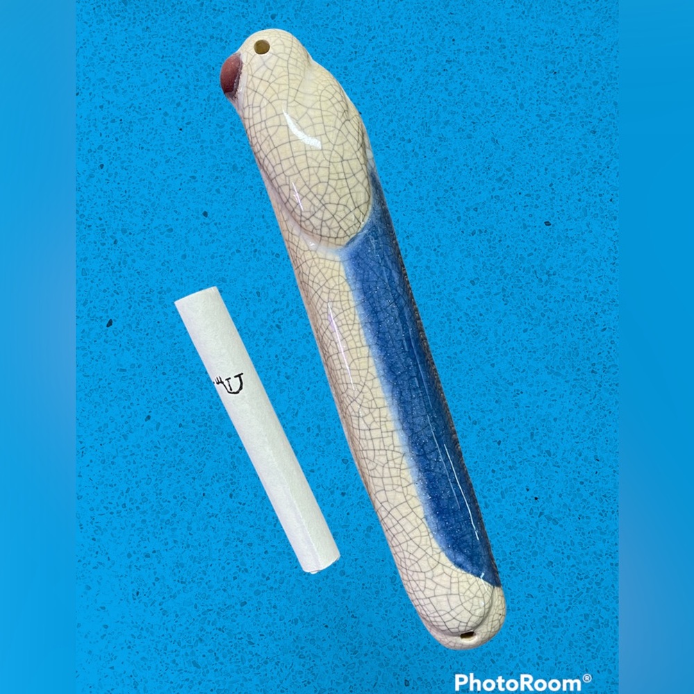 Mezuzah - Parrot - ceramic - attractive & unique!